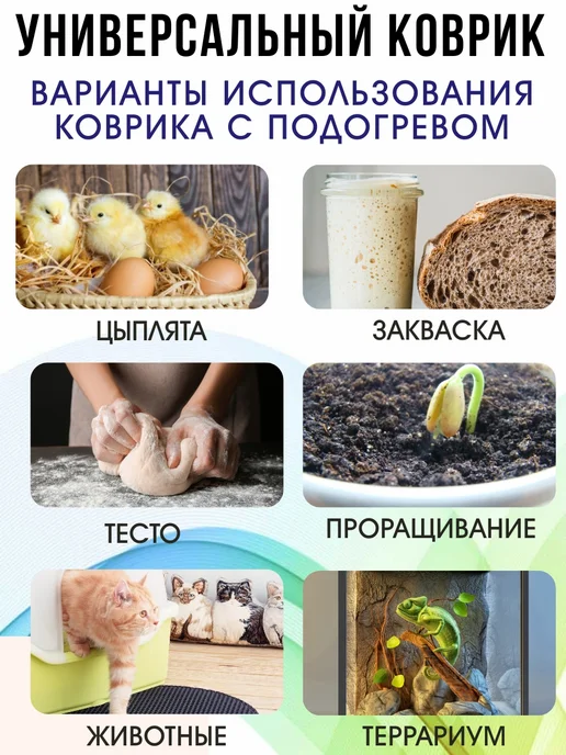 Тепломакс Коврик с подогревом животных и рассады грелка электрическая, 2 шт, фото 3