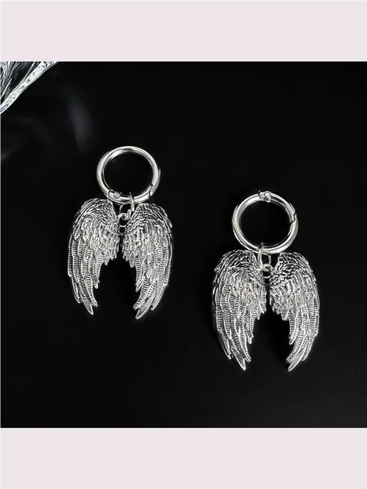 JibbStore Украшение подвеска на ботинки Крылья Ангела, серый, фото 3