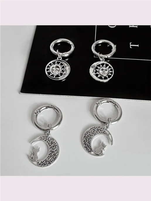 JibbStore Украшение подвеска на ботинки Солнце и Луна, серый, фото 4