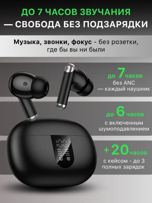 HOCO Наушники беспроводные для iPhone и Android, черный, фото 2