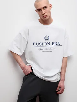 Футболка оверсайз с принтом FUSION ERA ТЕЛОДВИЖЕНИЯ 314824307 купить за 877 ₽ в интернет-магазине Wildberries