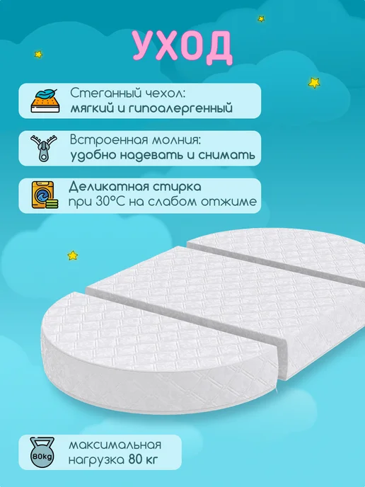 KidRoom Матрас-трансформер 125х75 для новорожденных, вариант, фото 6