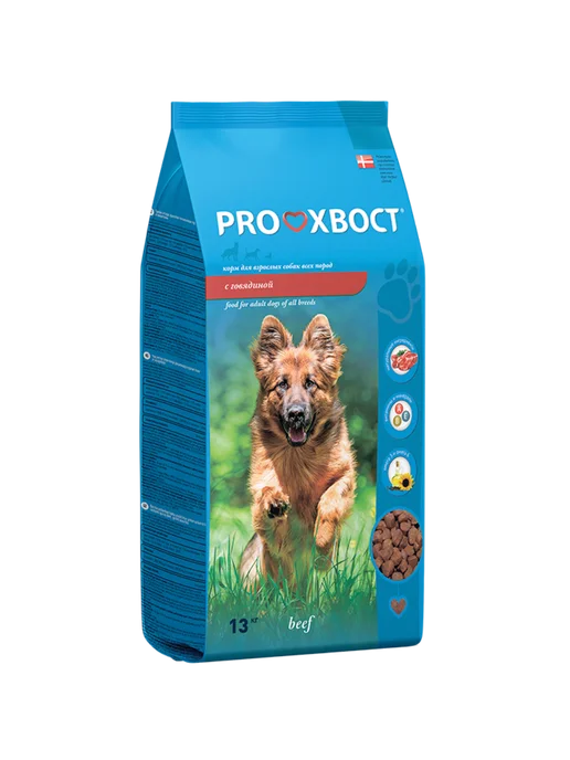 Сухой корм proхвост Прохвост для собак, говядина, 13 кг
