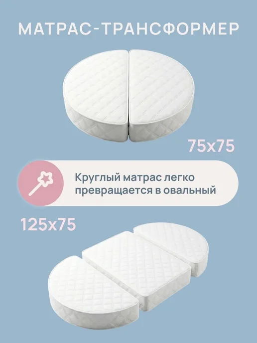 COMFY SON Матрас-трансформер для новорожденных 125х75 см, вариант, фото 2