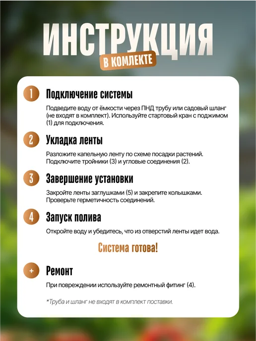 Belgood Система капельного полива растений автополив для огорода, синий, фото 5