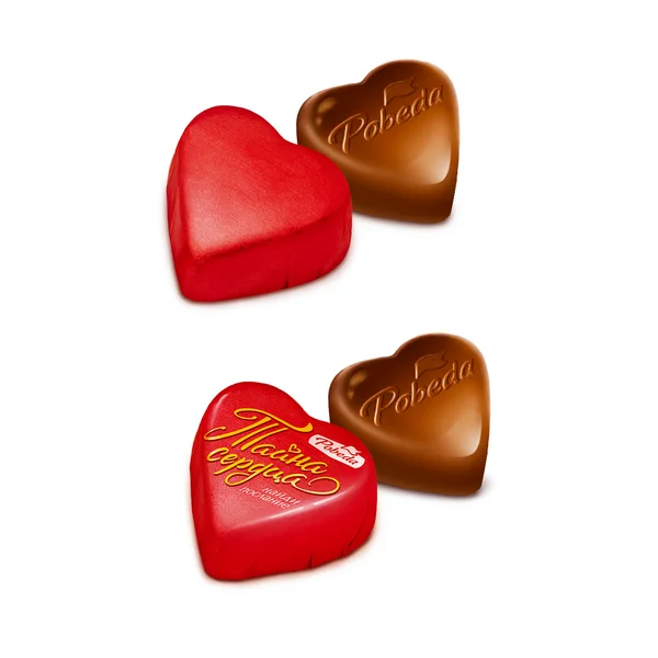 Конфеты шоколадные с ореховым кремом "Сердечки ", 1800г