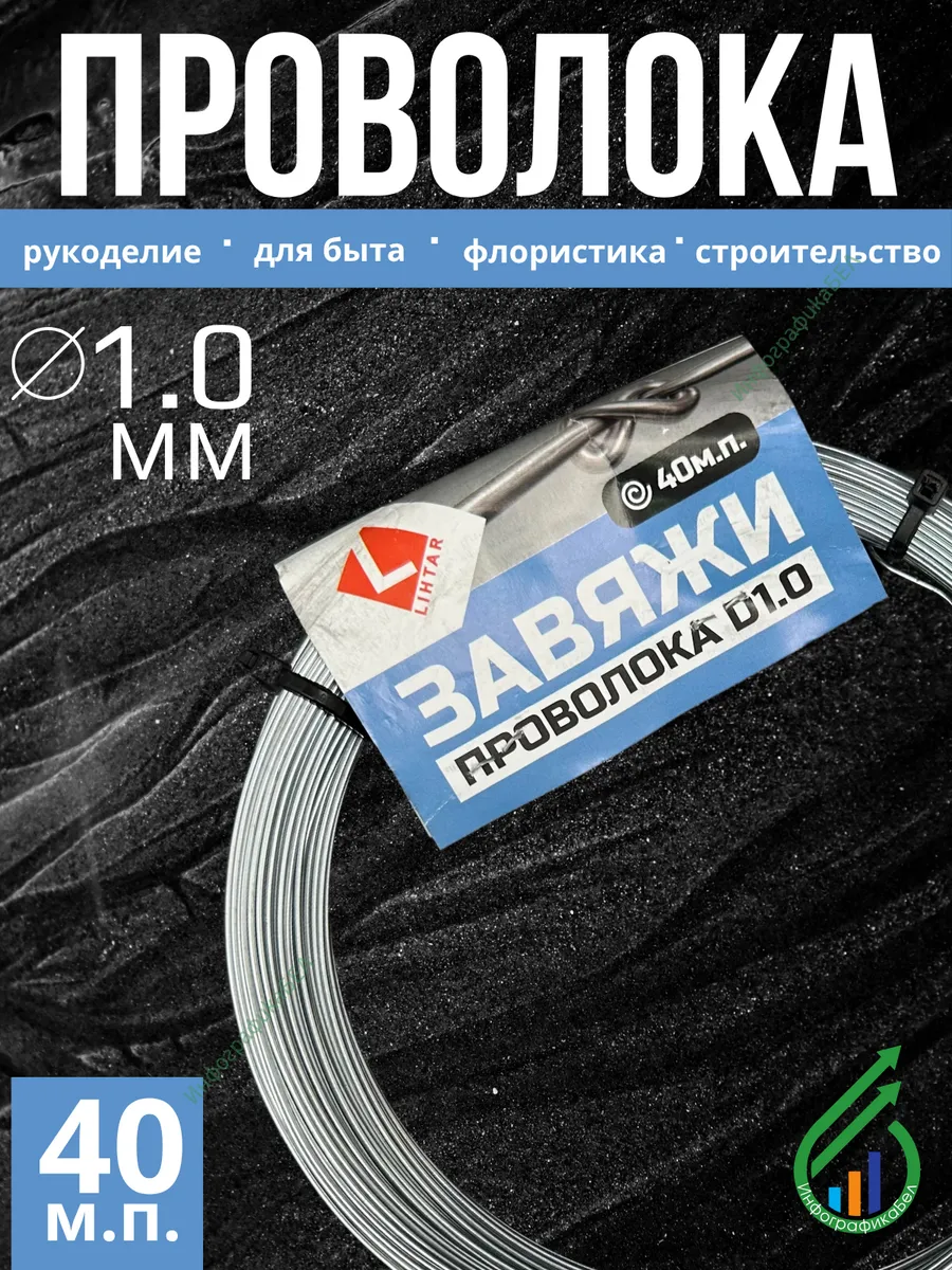 Проволока оцинкованная 40м