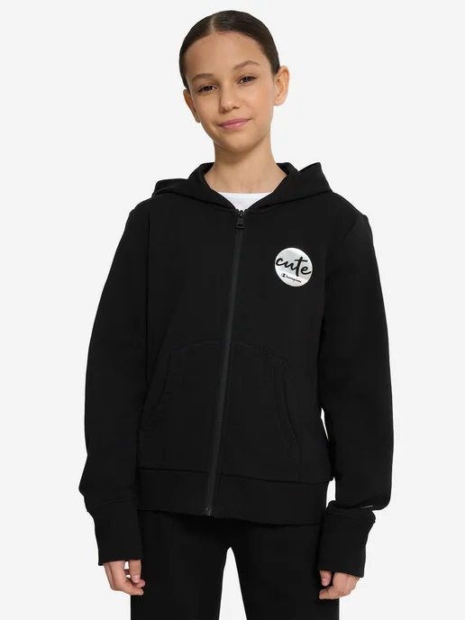 CHAMPION Костюм спортивный для девочек, черный, фото 4