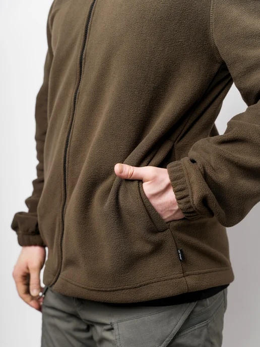 M1 WEAR Флисовая толстовка на молнии для активного отдыха, зеленый, фото 5