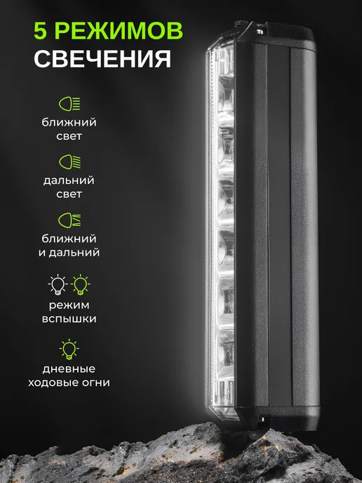 diplodock Передний фонарь велосипедный велофонарь для самоката, черный, фото 2