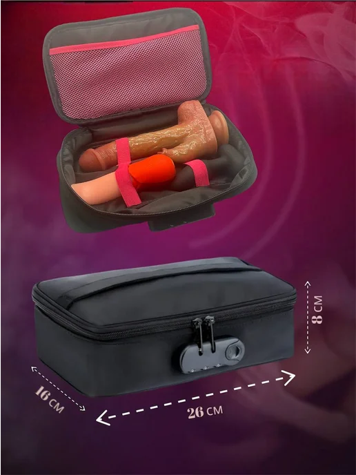 Your Bliss Vibe Сумка для игрушек 18+ с кодовым замком, черный, фото 2