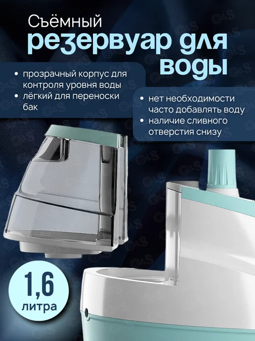 TSOY Отпариватель ручной напольный, голубой, фото 8