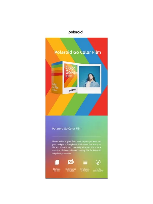 Polaroid Go Instax Цветная Пленка С Двойной Оберткой 16 pcs, 16 шт, фото 7