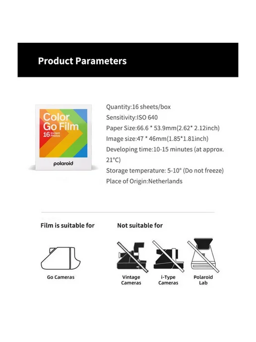 Polaroid Go Instax Цветная Пленка С Двойной Оберткой 16 pcs, 16 шт, фото 8