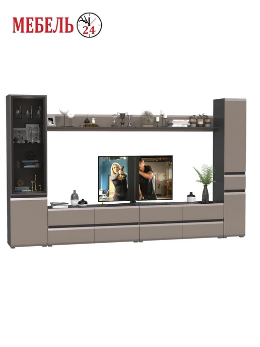 Мебель 24 Модульная стенка в гостиную Сидней № 108, черный, фото 4