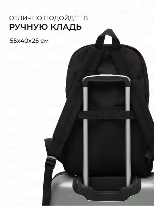 ZARRIVE Рюкзак женский черный школьный спортивный для подростков, черный, фото 2