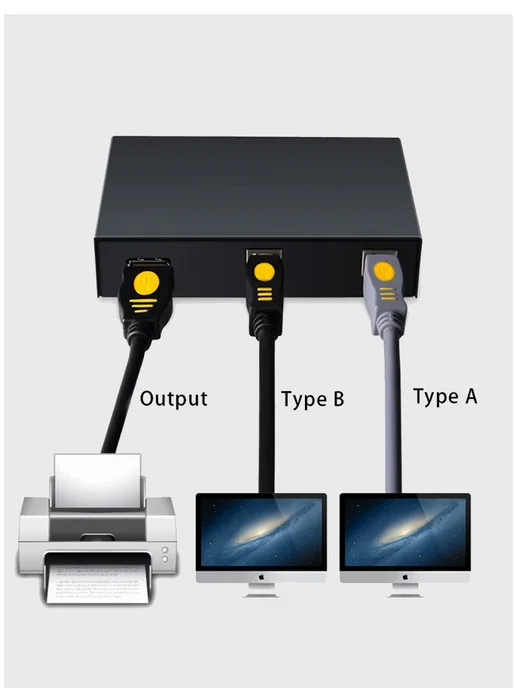 2 в 1 USB-разветвитель для принтера, вариант, фото 3