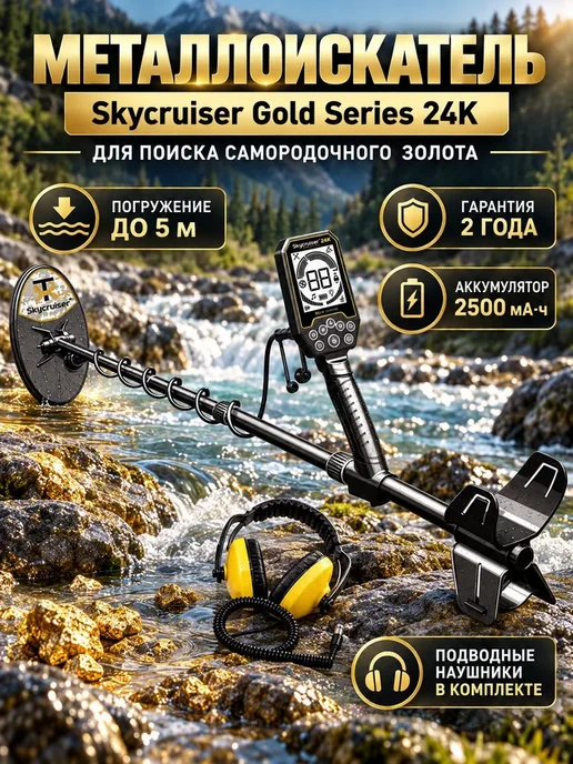 Tianxun Металлоискатель Skycruiser 24K (Для золота), золотой