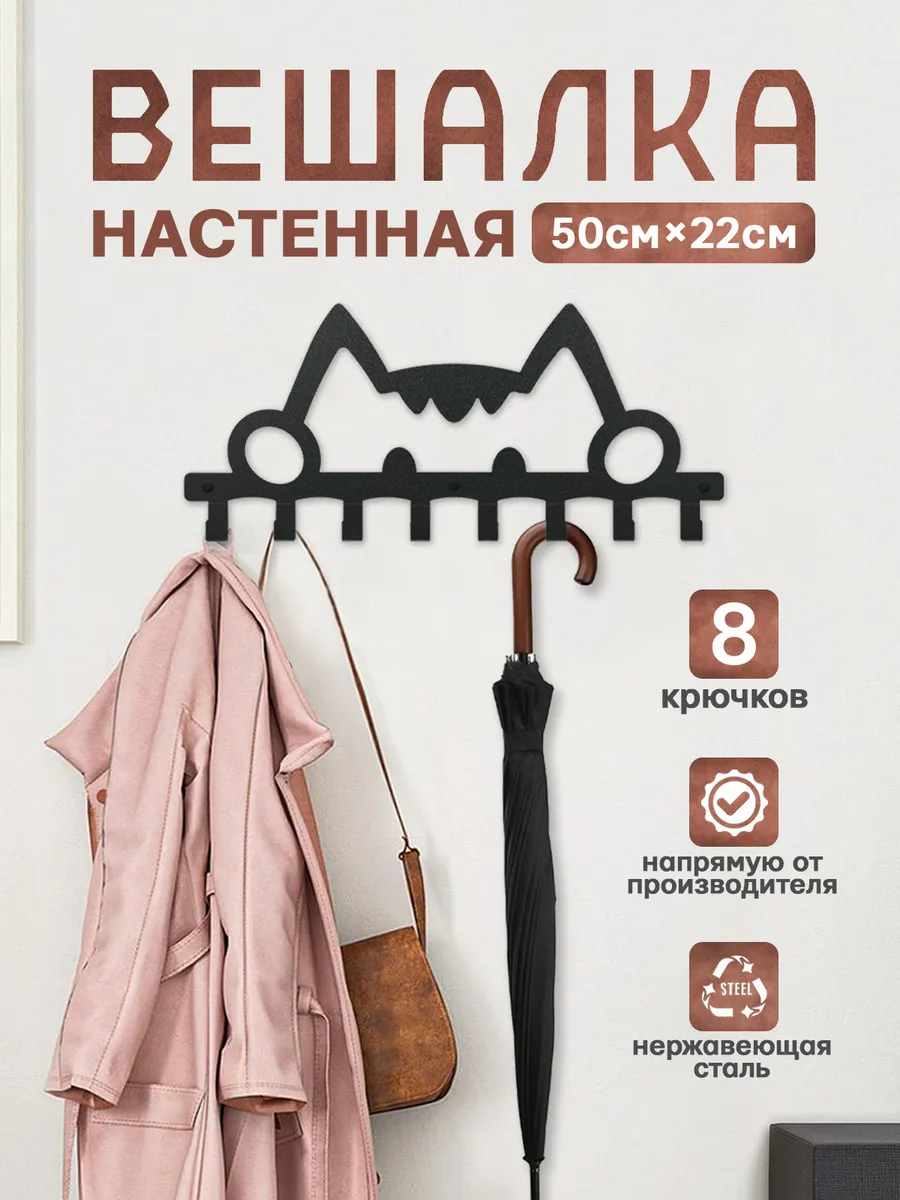 Вешалка настенная для одежды в прихожую