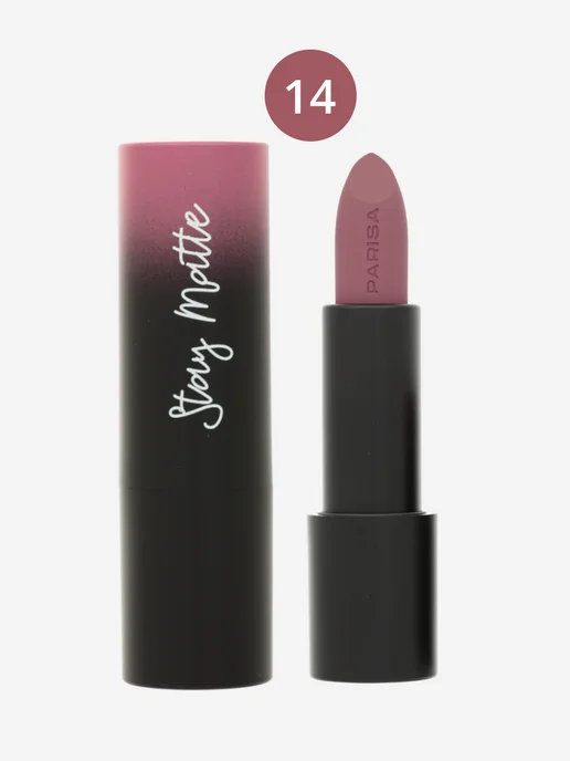 Parisa Матовая помада для губ Stay Matte 14, розовый, фото 7