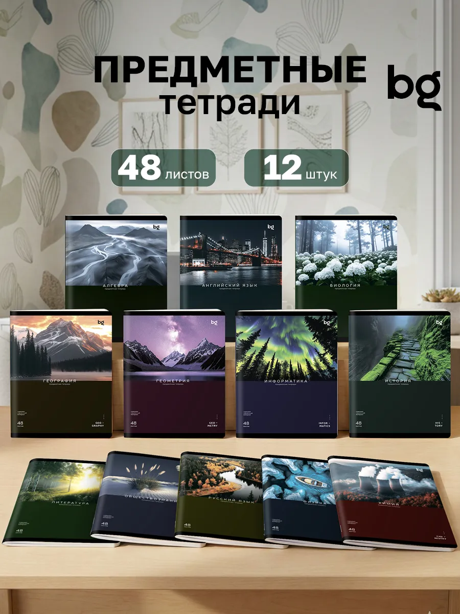 Предметные тетради со справочным материалом 48 листов 12 шт