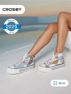 Кеды высокие летние Crosby 316216550 купить за 2 286 ₽ в интернет‑магазине Wildberries