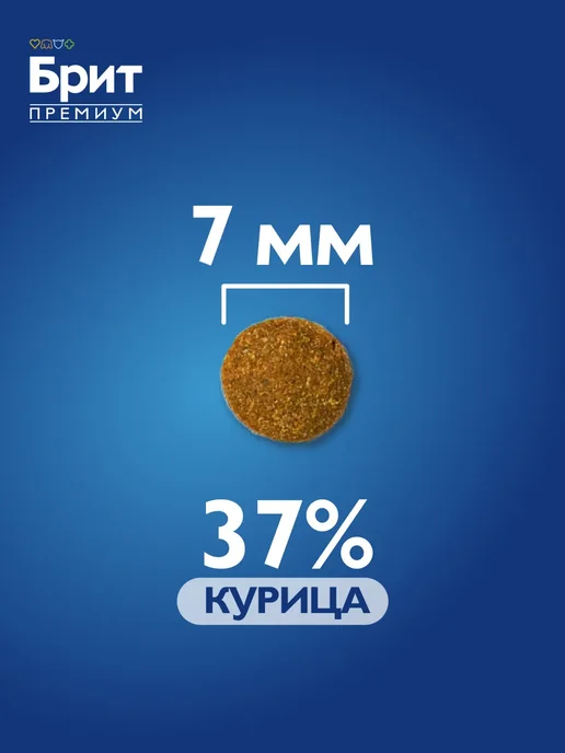 Сухой корм БРИТ ПРЕМИУМ Кошек для собак, взрослые, курица, 0,4 кг, фото 2