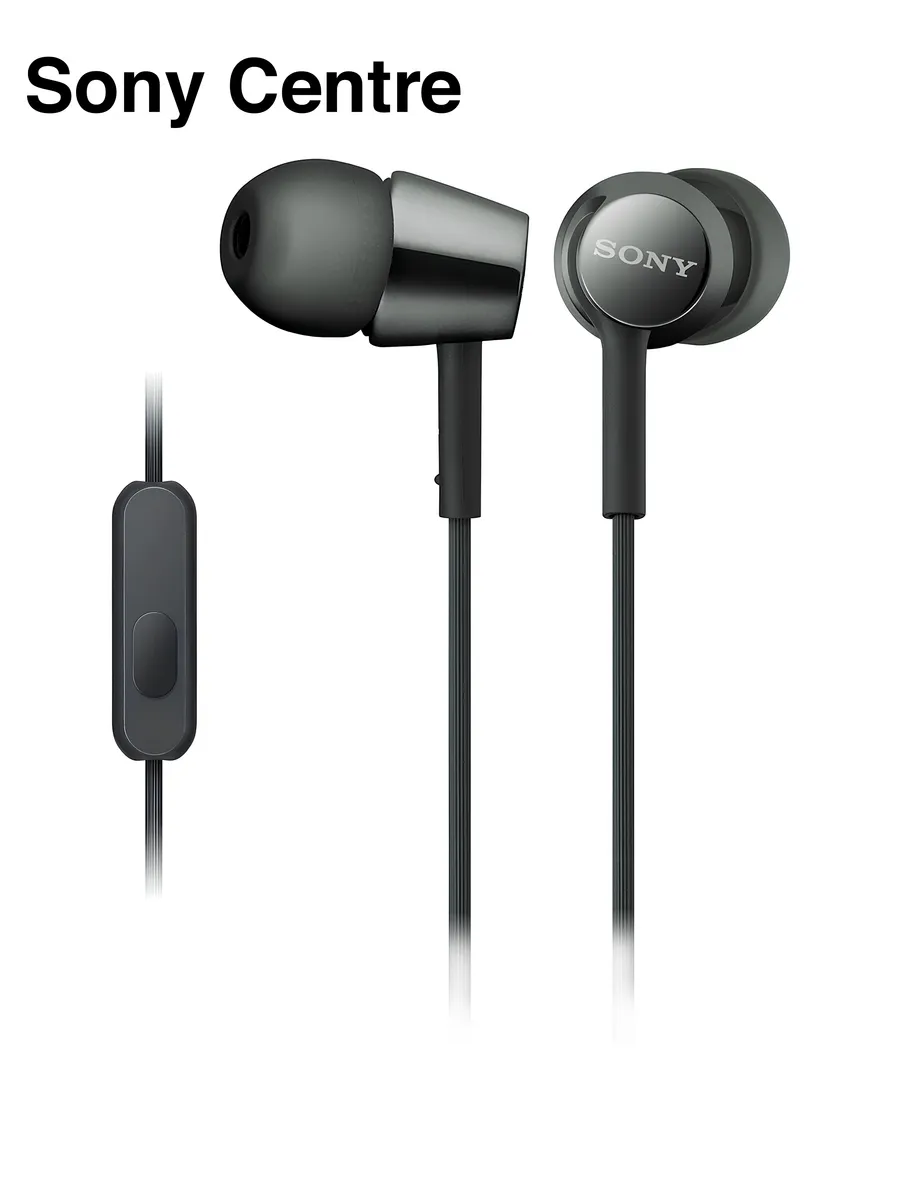 SONY MDR-EX155AP наушники с микрофоном черные
