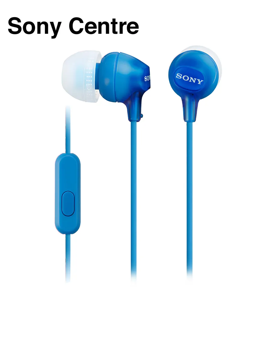 SONY MDR-EX15AP наушники с микрофоном синие