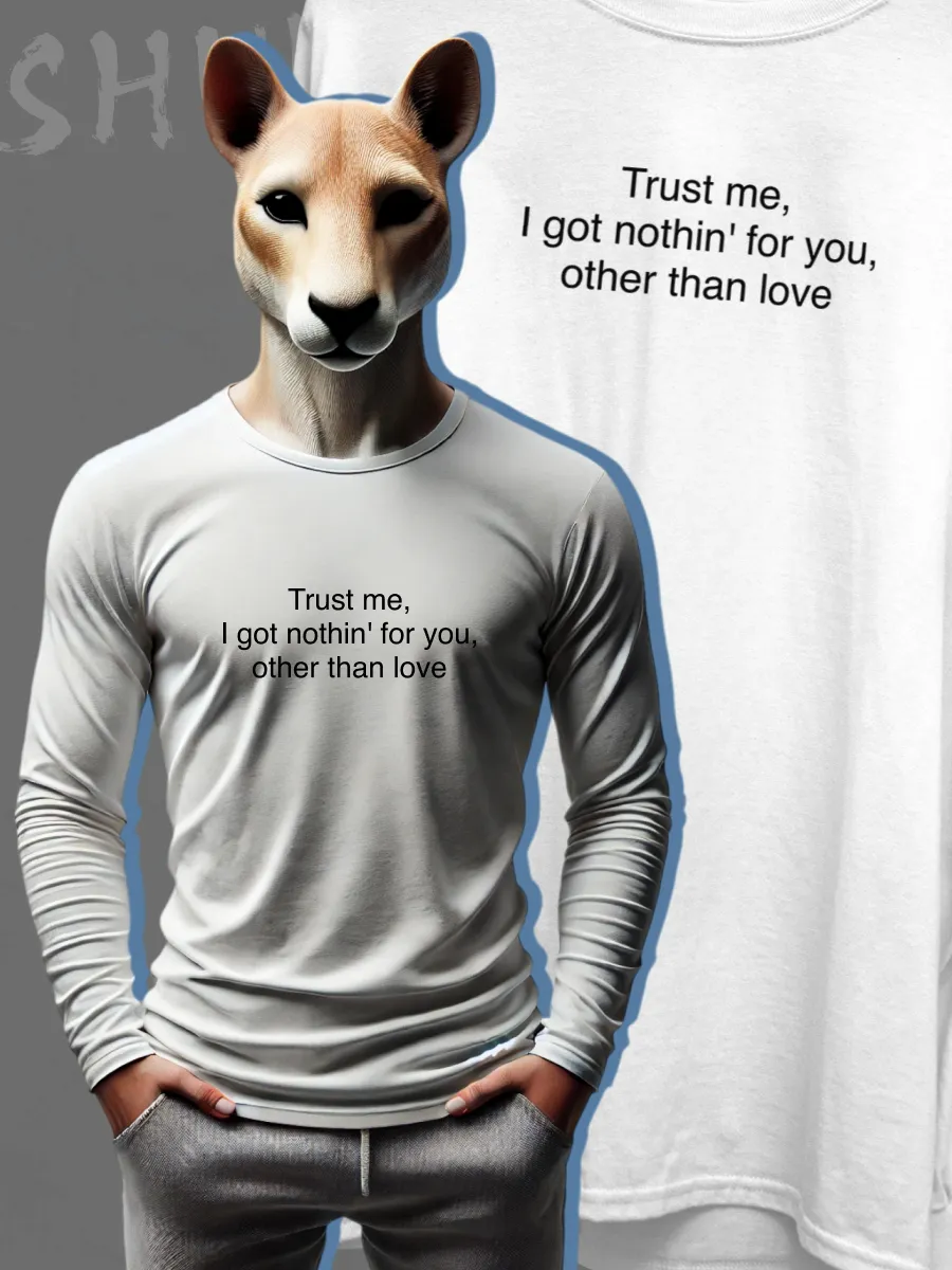 Лонгслив с принтом надписи trust me