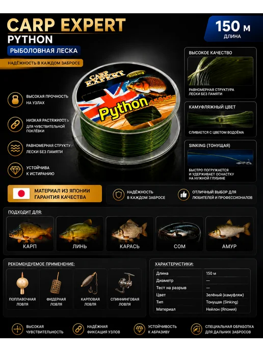 ADAFiSHING Леска для рыбалки 0.45 150 м плетенка рыболовная, 150 м, фото 4