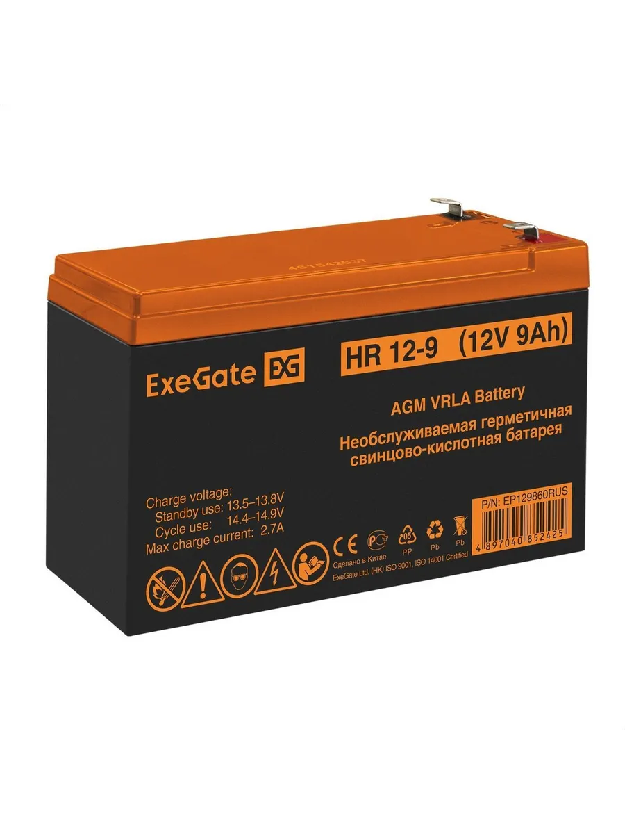 Аккумулятор HR 12-9 (12V 9Ah 1234W, клеммы F2)