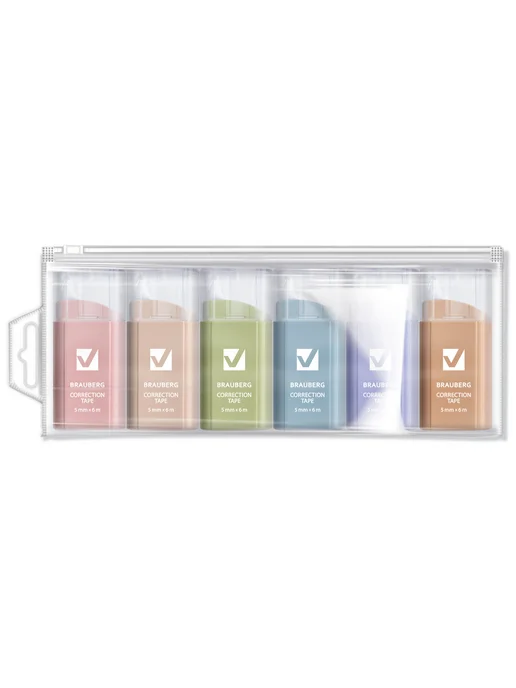 Brauberg Корректирующая лента COMPACT PASTEL, 5 мм х 6 м. 1 шт, 6 м, фото 2