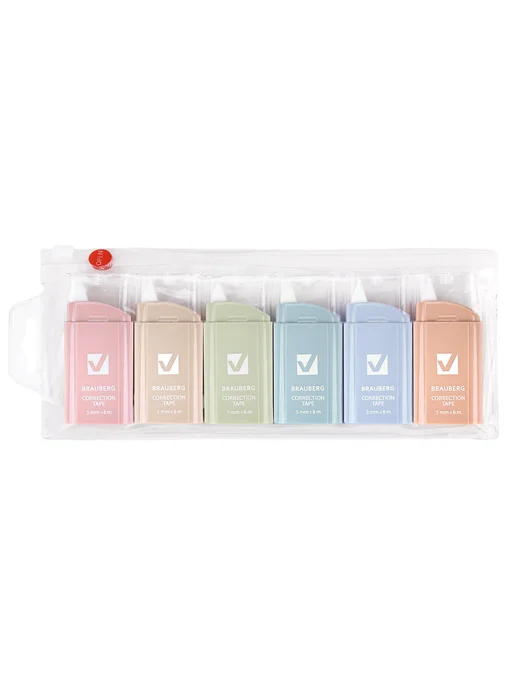 Brauberg Корректирующая лента COMPACT PASTEL, 5 мм х 6 м. 1 шт, 6 м, фото 6