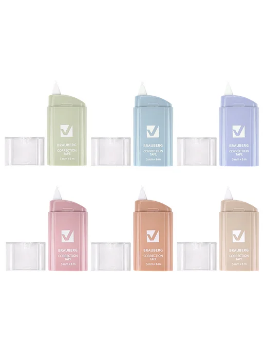 Brauberg Корректирующая лента COMPACT PASTEL, 5 мм х 6 м. 1 шт, 6 м, фото 7