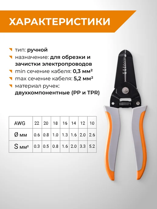 Rage Стриппер для снятия и зачистки изоляции 0.3 - 5.2 мм, черный, фото 2