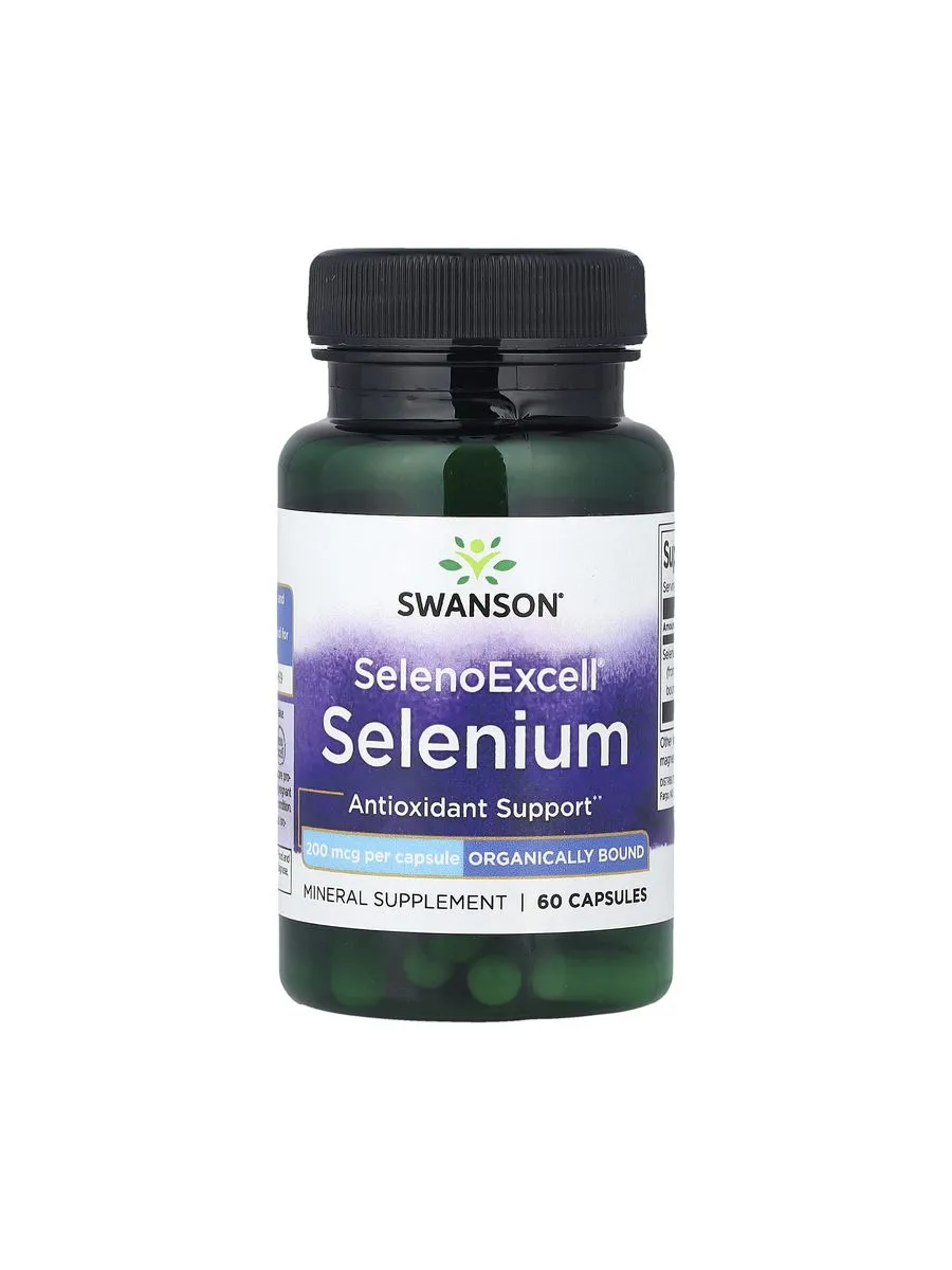 Селен 200 мкг Selenium для сердца и потенции, 60 капсул