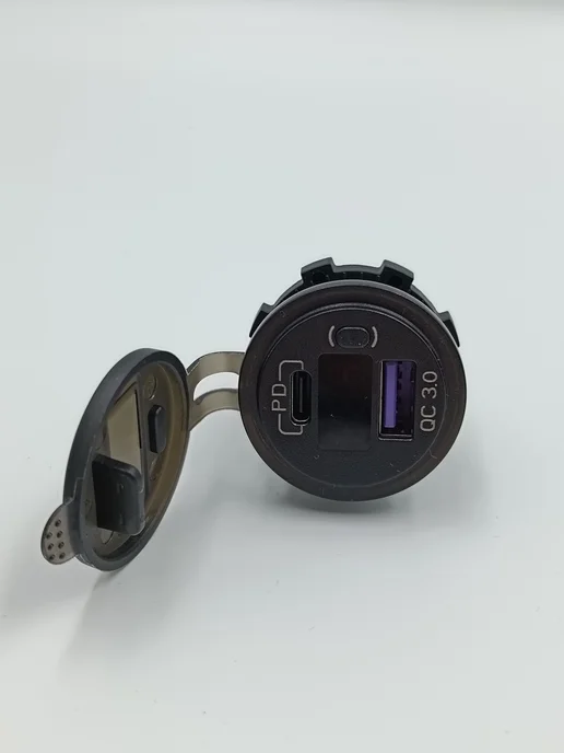 Breezmar USB Type-C розетка вольтметр врезная в автомобиль, 2 шт, фото 8
