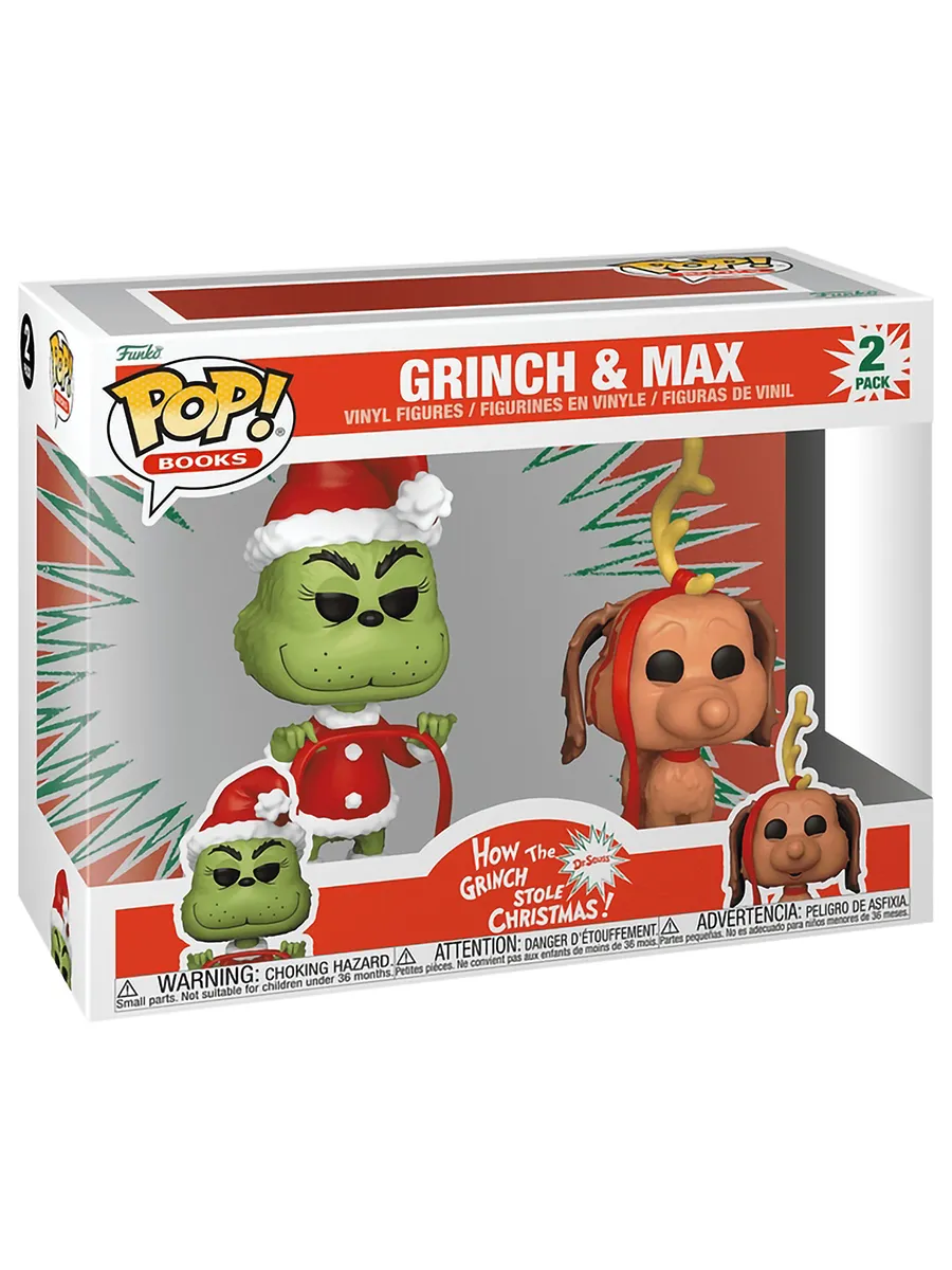 Фигурка POP! How the Grinch Stole Christmas Grinch & Max 2PK