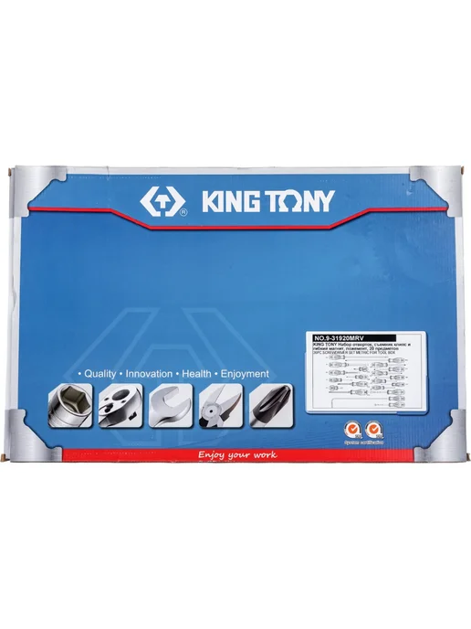 KING TONY Набор отверток, съемник клипс и гибкий магнит, 20 шт, фото 6