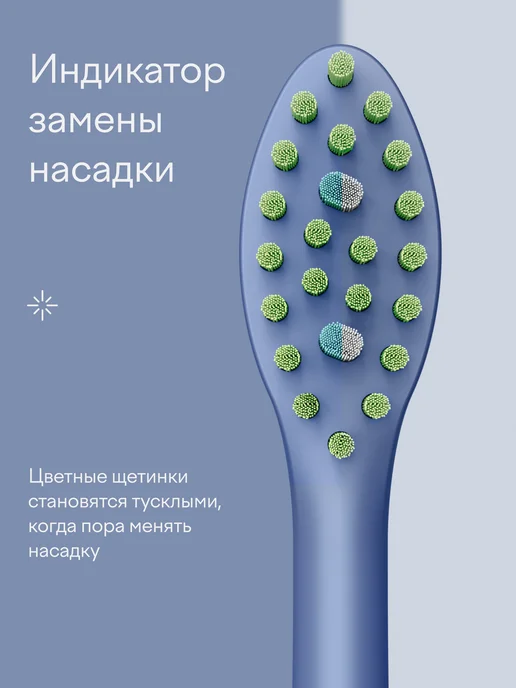 Электрическая зубная щётка Tuvio TBS1803, 18 режимов, глубокая чистка, отбеливание, для чувствительных зубов, встроенный таймер, функция запоминания режима, тёмно-синяя, Яндекс Фабрика, синий, фото 7