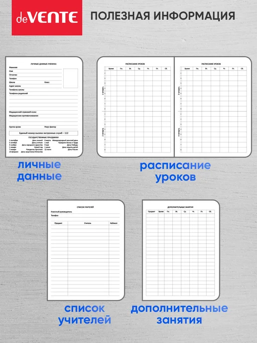 deVENTE Дневник школьный для 1-11 класса, вариант, фото 7