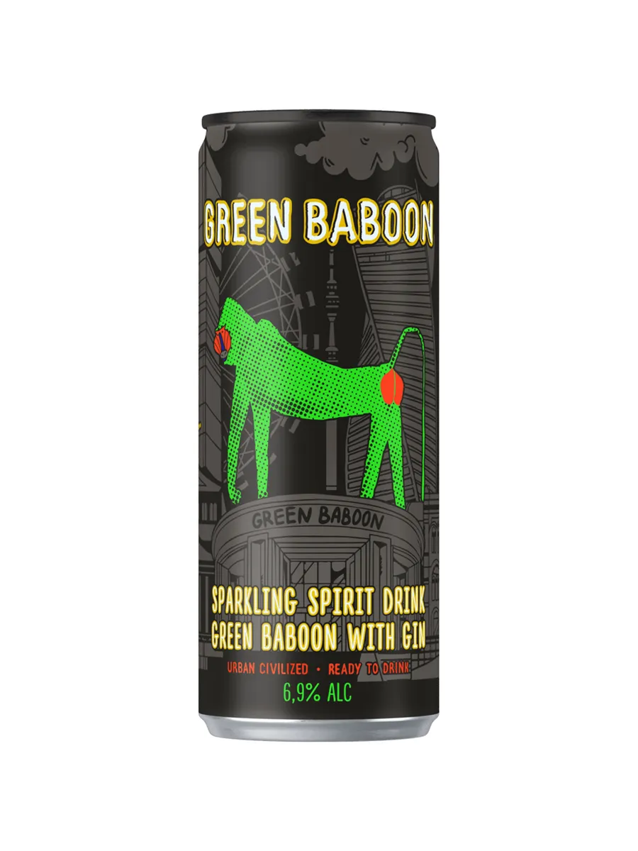 Коктейль Green Baboon джин-тоник 0,33 л