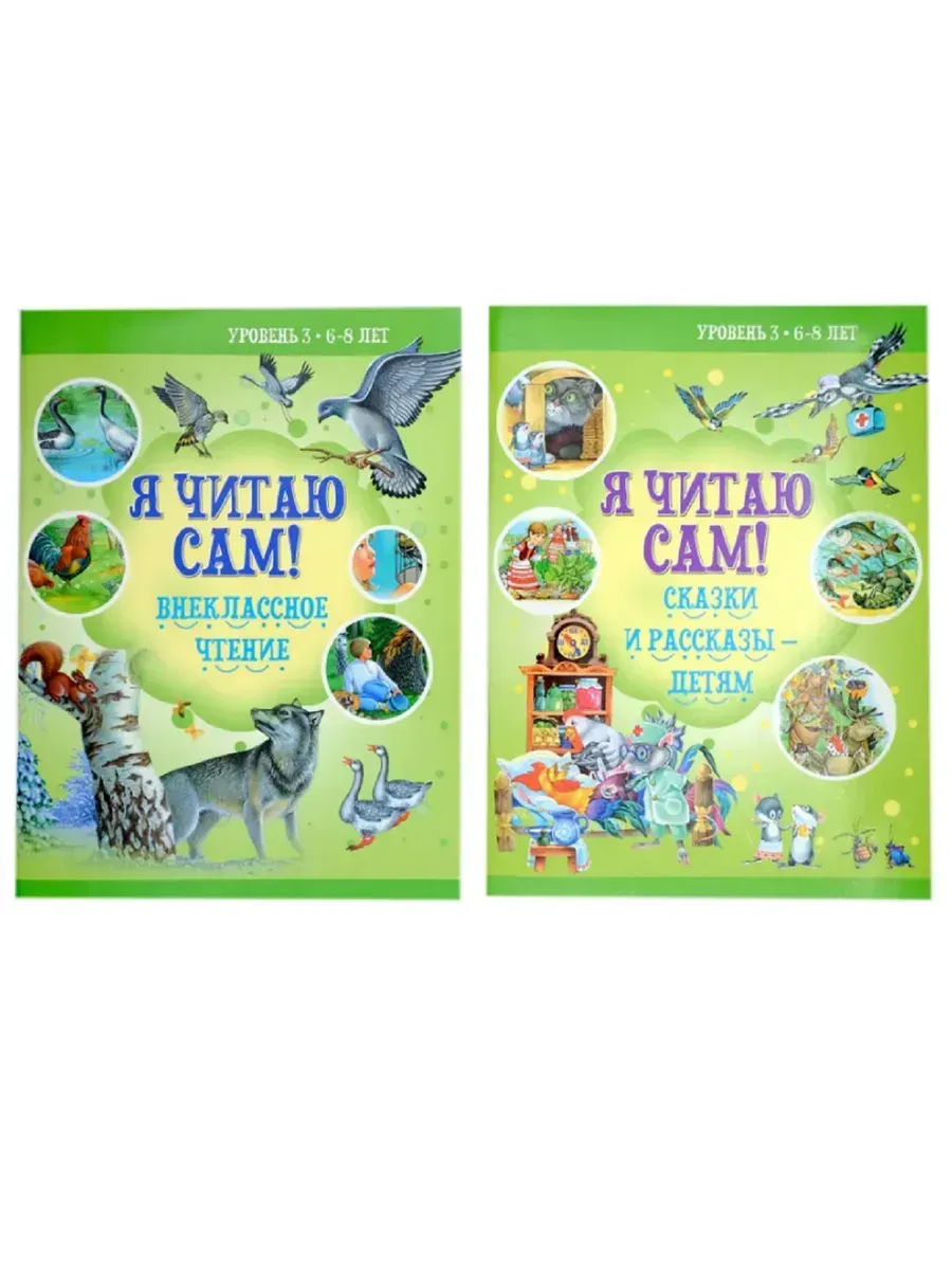 Набор книг для детей Я читаю сам, читаем по слогам. 6-8 лет