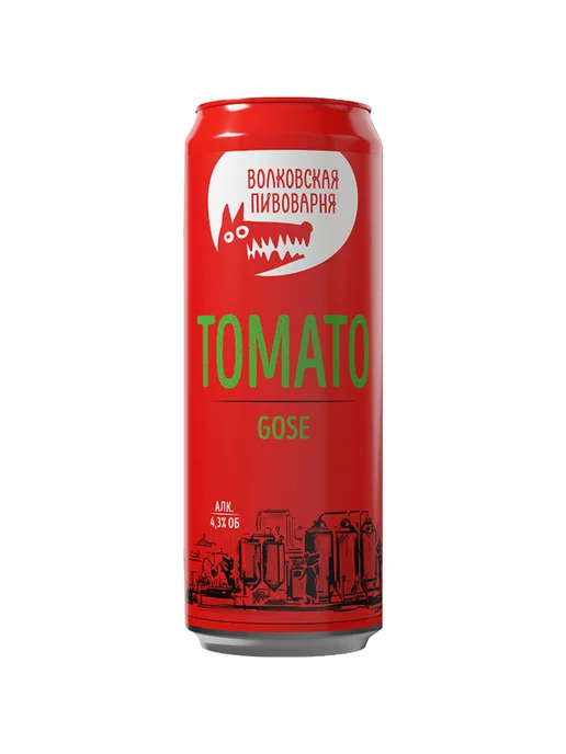 Пивной напиток Волковская пивоварня Tomato Gose 0,45 л ж б, 450 мл