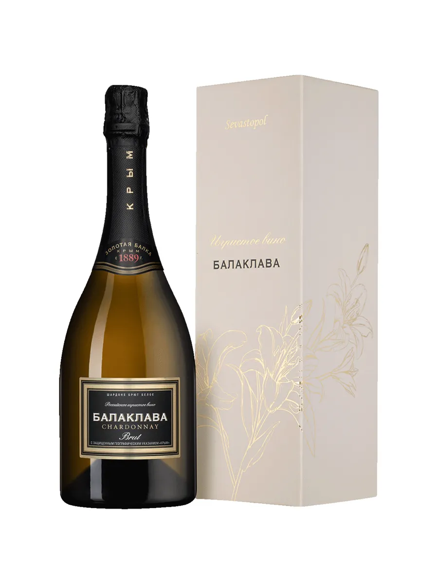 Вино игристое Балаклава Chardonnay 0,75 л п у