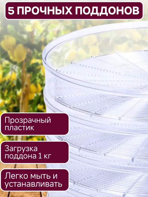 спектр-прибор сушилка для овощей и фруктов электрическая, белый, фото 3