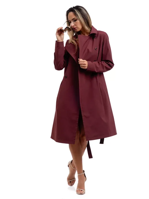 ROSSO BRAND Тренчкот демисезонный, фиолетовый, фото 3