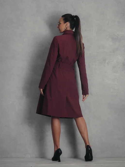 ROSSO BRAND Тренчкот демисезонный, фиолетовый, фото 5