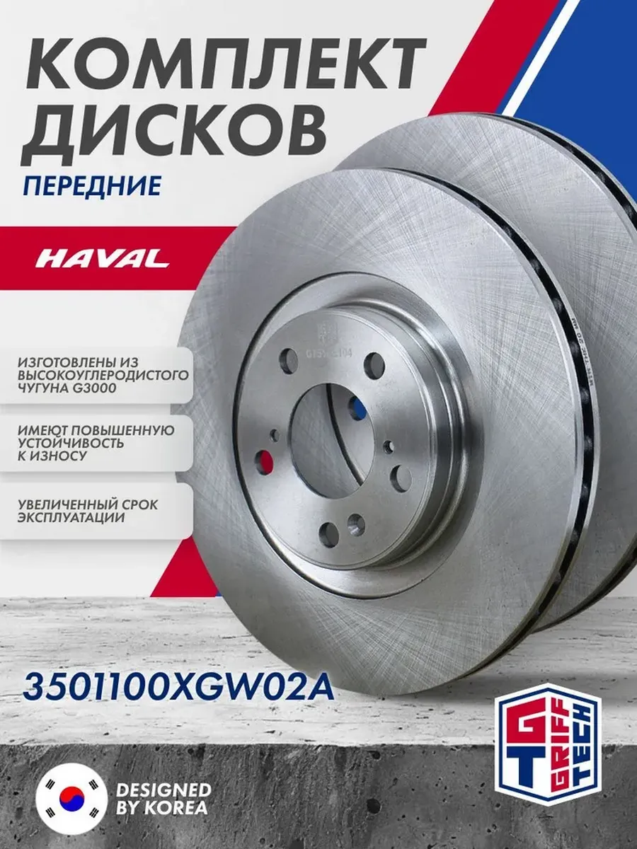 Комплект тормозных дисков передних HAVAL Jolion 4WD